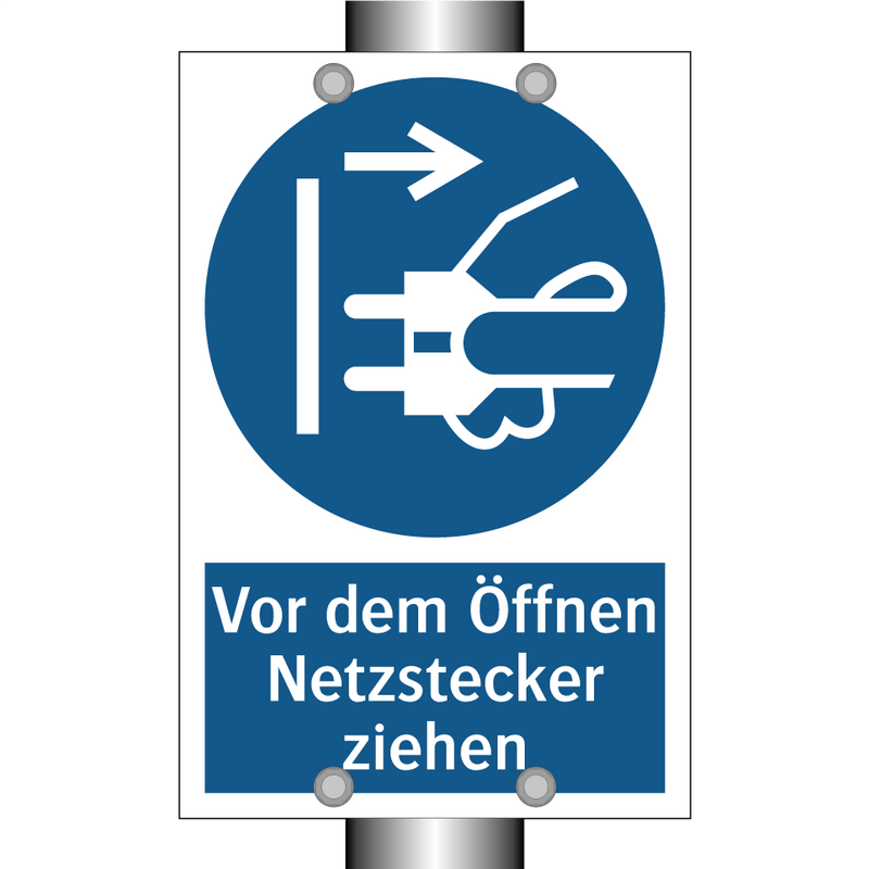 Vor dem Öffnen Netzstecker ziehen
