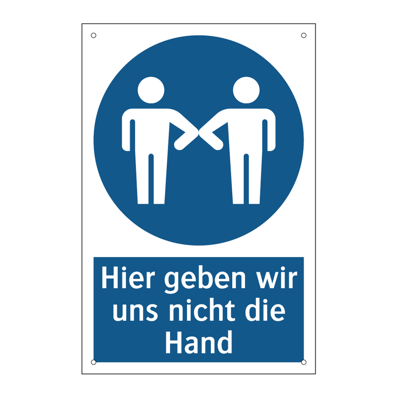 Hier geben wir uns nicht die Hand