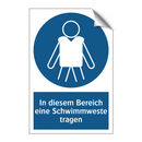 In diesem Bereich eine Schwimmweste tragen