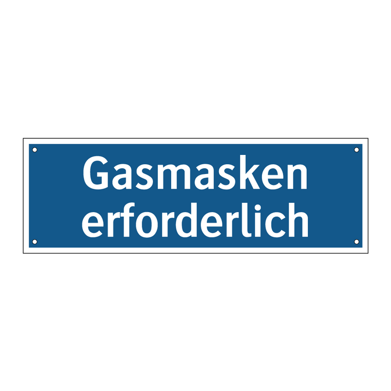 Gasmasken erforderlich