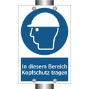 In diesem Bereich Kopfschutz tragen