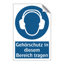 Gehörschutz in diesem Bereich tragen