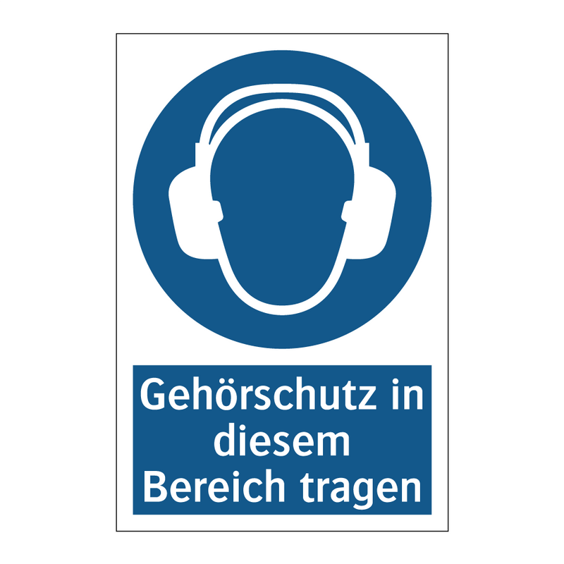 Gehörschutz in diesem Bereich tragen