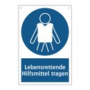 Lebensrettende Hilfsmittel tragen