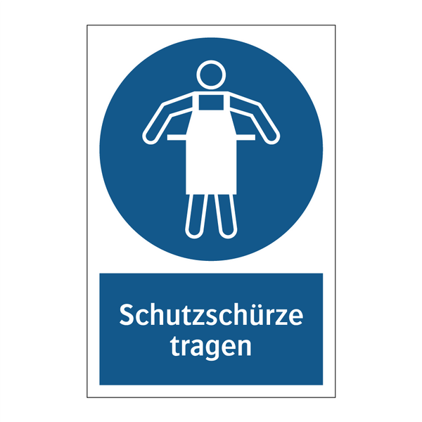 Schutzschürze tragen