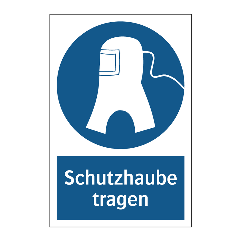 Schutzhaube tragen