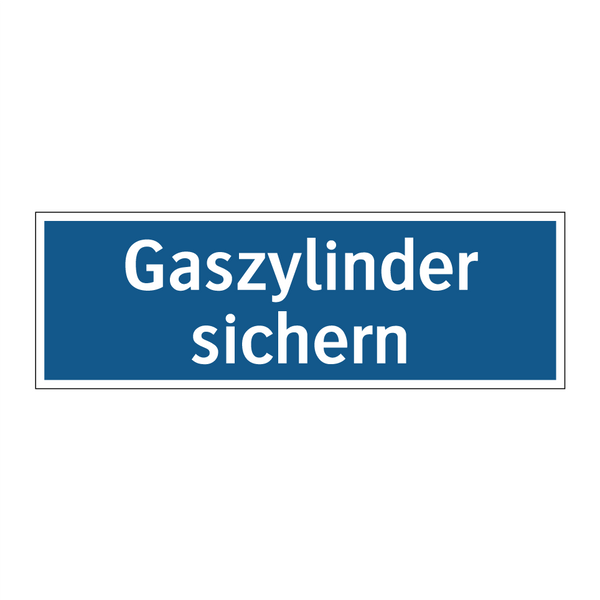 Gaszylinder sichern