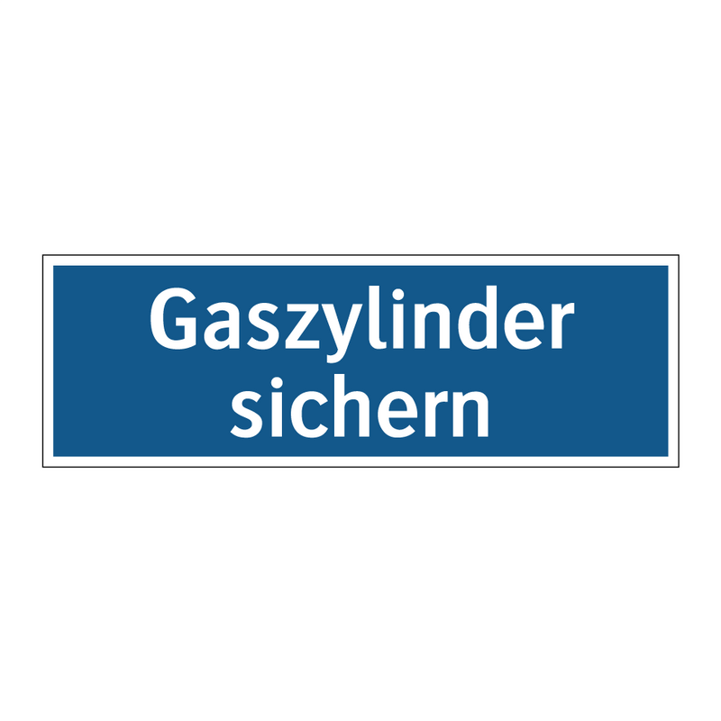 Gaszylinder sichern