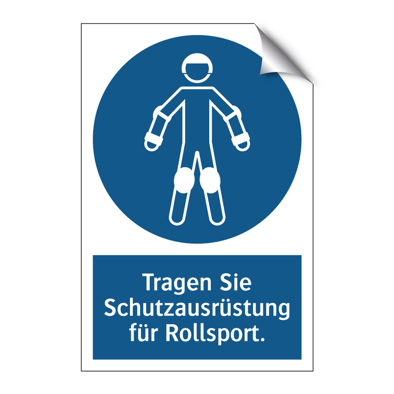 Tragen Sie Schutzausrüstung für Rollsport.