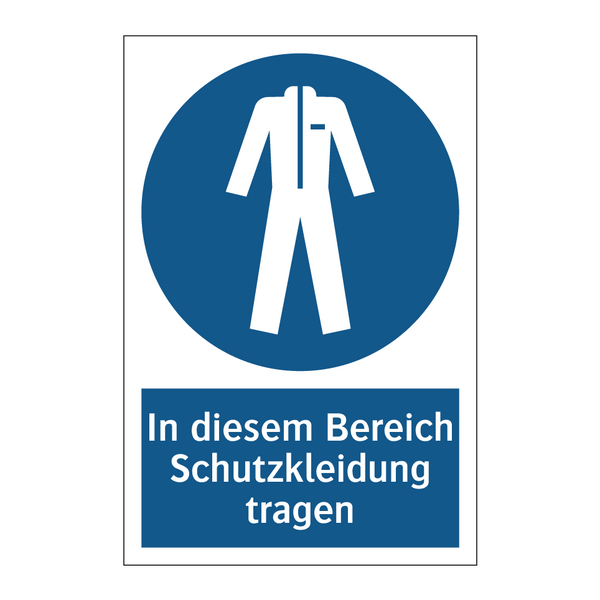 In diesem Bereich Schutzkleidung tragen