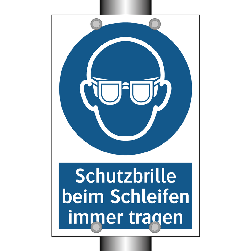 Schutzbrille beim Schleifen immer tragen