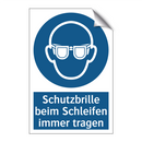 Schutzbrille beim Schleifen immer tragen