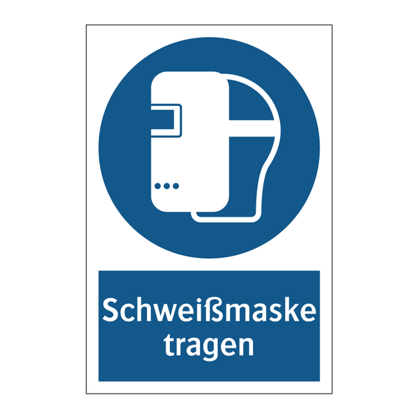 Schweißmaske tragen