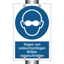 Tragen von undurchsichtigen Brillen vorgeschrieben