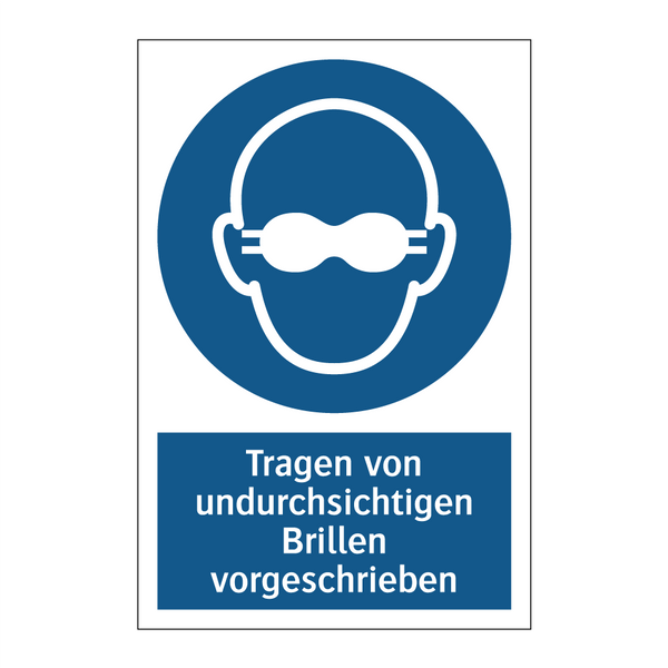 Tragen von undurchsichtigen Brillen vorgeschrieben