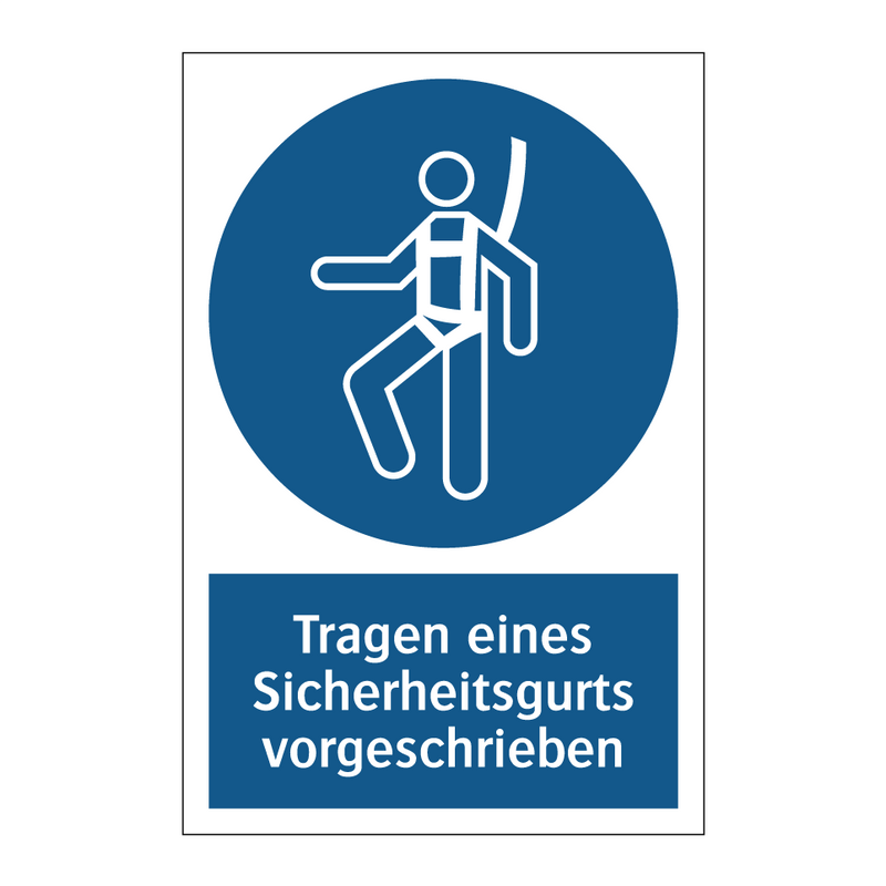 Tragen eines Sicherheitsgurts vorgeschrieben