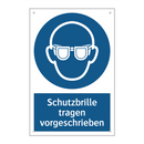 Schutzbrille tragen vorgeschrieben