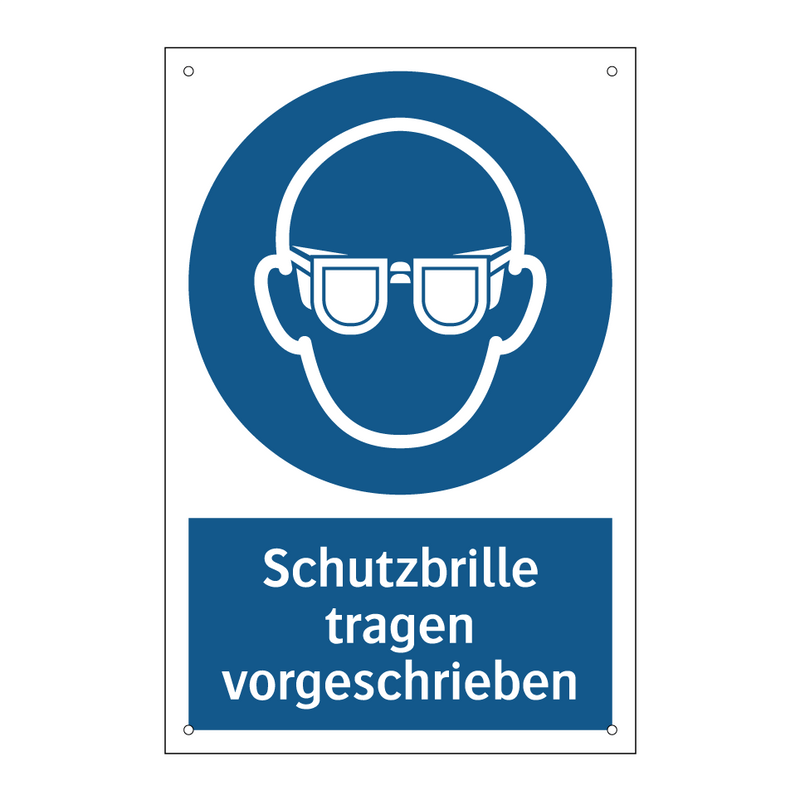 Schutzbrille tragen vorgeschrieben