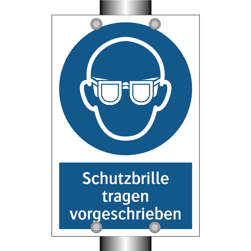 Schutzbrille tragen vorgeschrieben