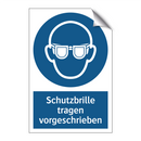 Schutzbrille tragen vorgeschrieben