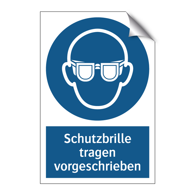 Schutzbrille tragen vorgeschrieben