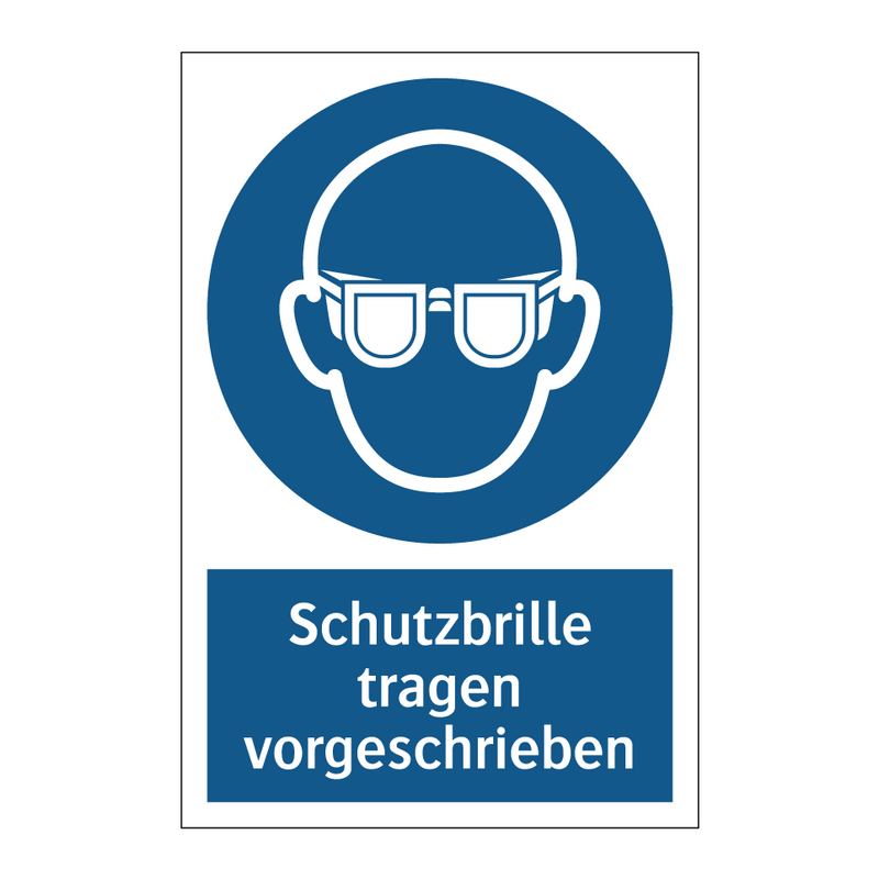 Schutzbrille tragen vorgeschrieben
