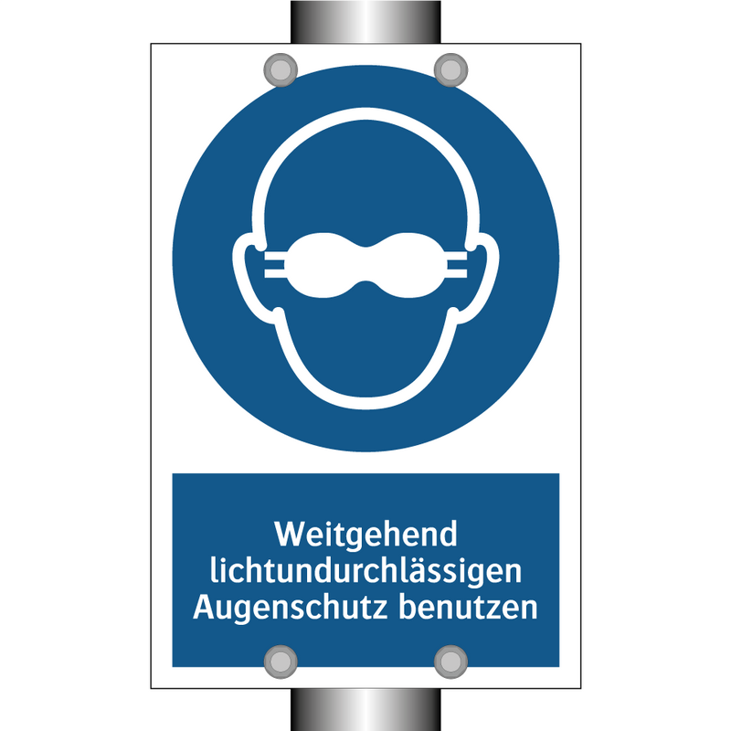 Weitgehend lichtundurchlässigen Augenschutz benutzen