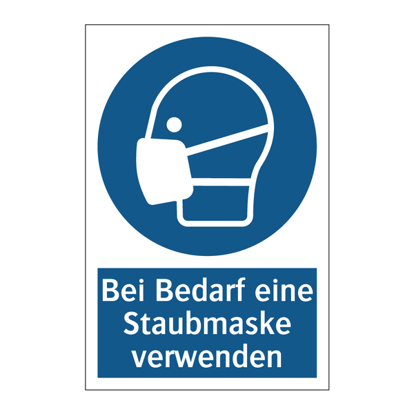 Bei Bedarf eine Staubmaske verwenden