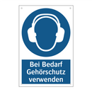 Bei Bedarf Gehörschutz verwenden