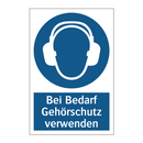 Bei Bedarf Gehörschutz verwenden
