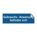 Gebrauchs- Anweisung befindet sich