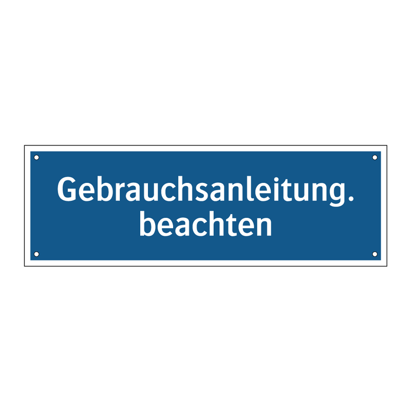 Gebrauchsanleitung. beachten