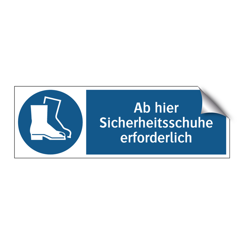 Ab hier Sicherheitsschuhe erforderlich