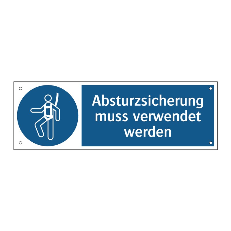 Absturzsicherung muss verwendet werden