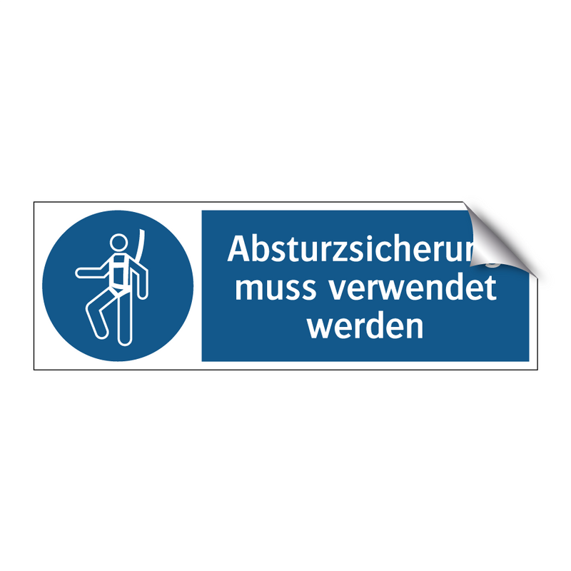 Absturzsicherung muss verwendet werden