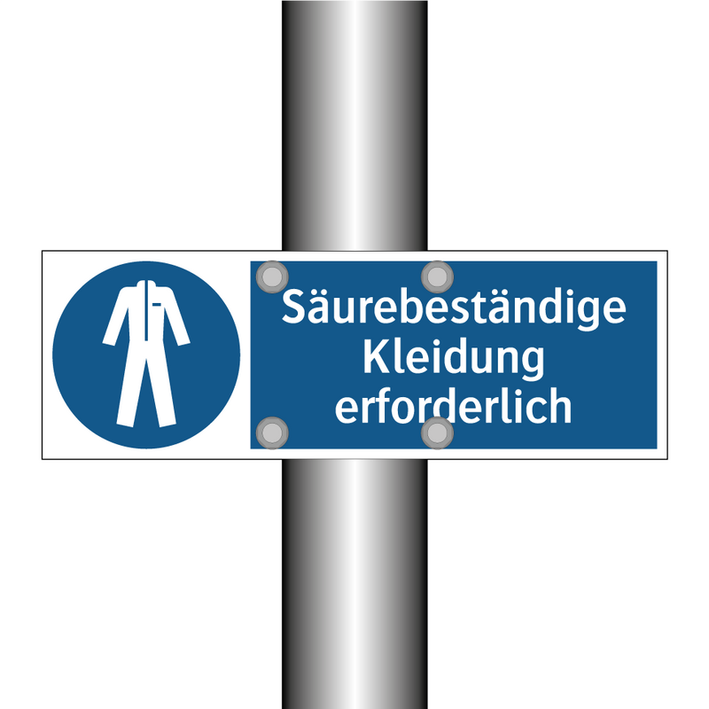 Säurebeständige Kleidung erforderlich