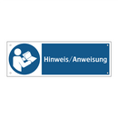 Hinweis/Anweisung