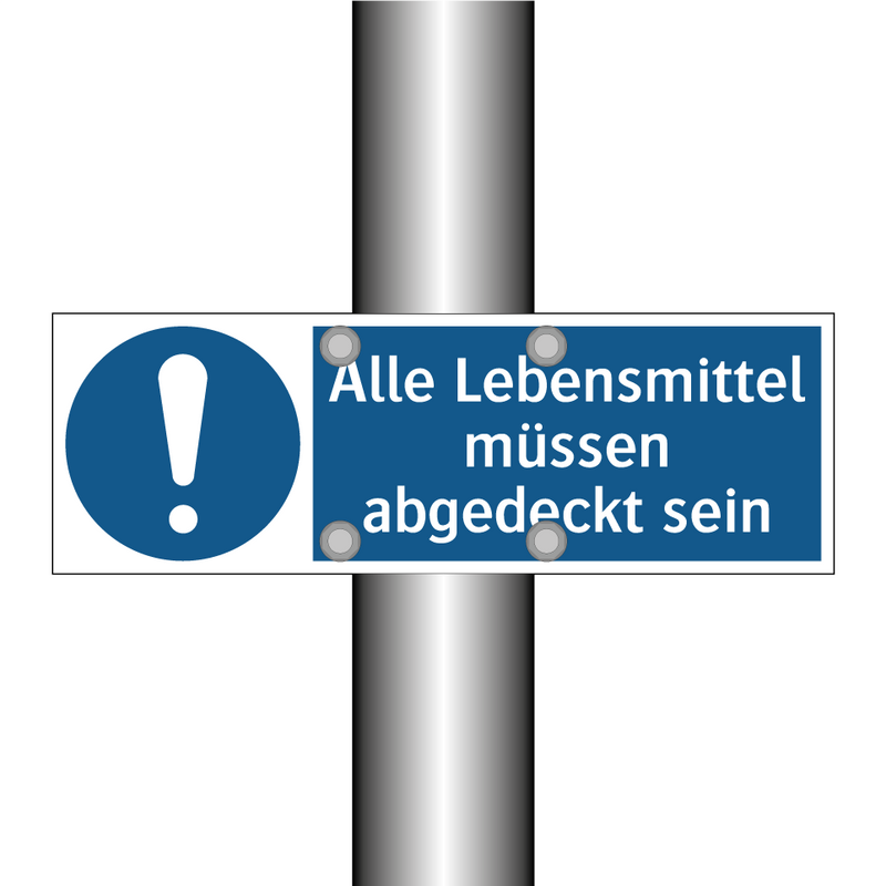Alle Lebensmittel müssen abgedeckt sein