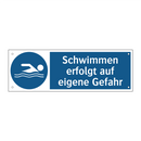 Schwimmen erfolgt auf eigene Gefahr