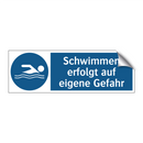 Schwimmen erfolgt auf eigene Gefahr