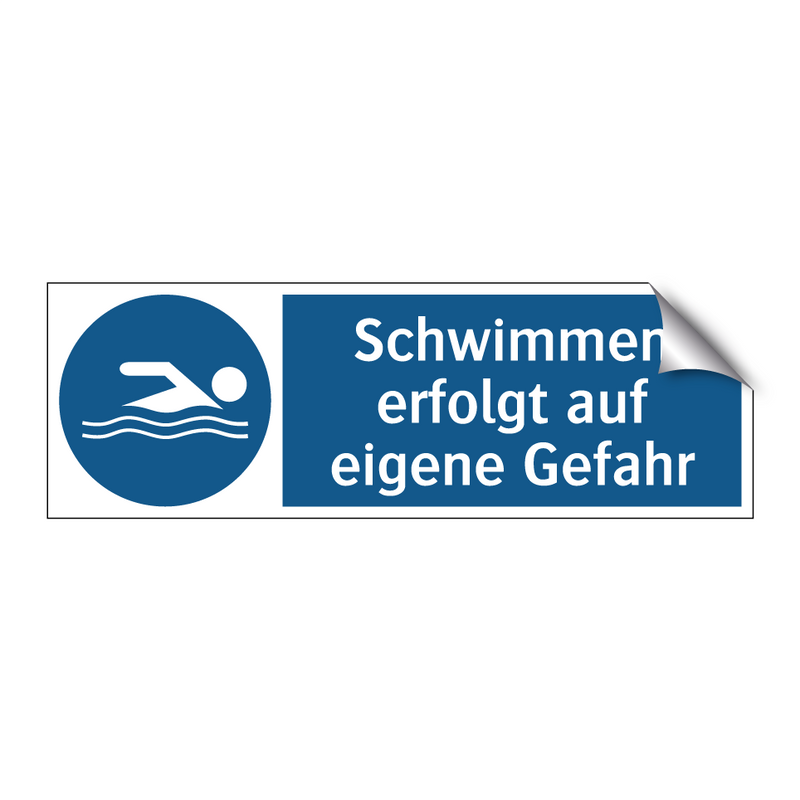 Schwimmen erfolgt auf eigene Gefahr