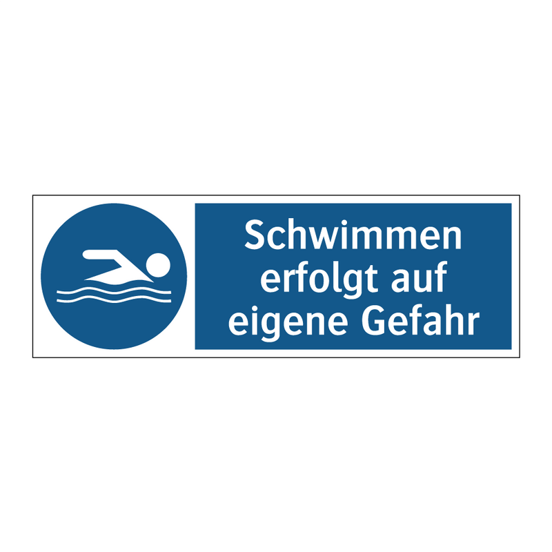 Schwimmen erfolgt auf eigene Gefahr