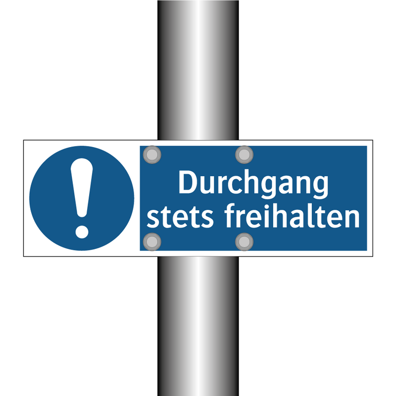 Durchgang stets freihalten