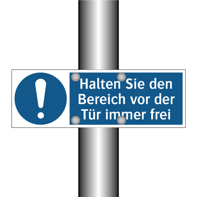 Halten Sie den Bereich vor der Tür immer frei