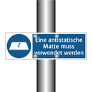 Eine antistatische Matte muss verwendet werden