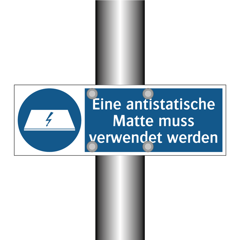 Eine antistatische Matte muss verwendet werden