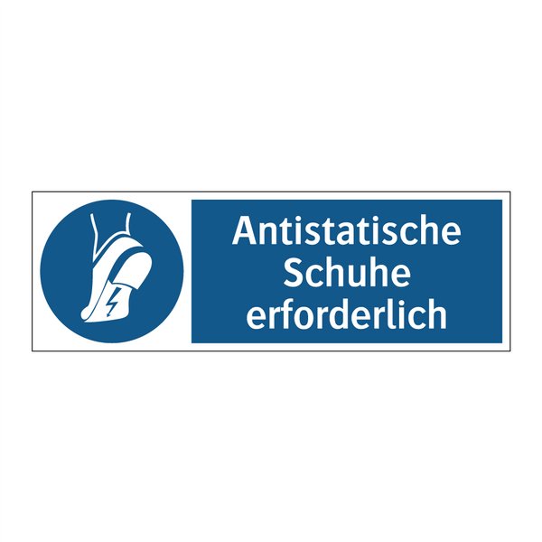 Antistatische Schuhe erforderlich