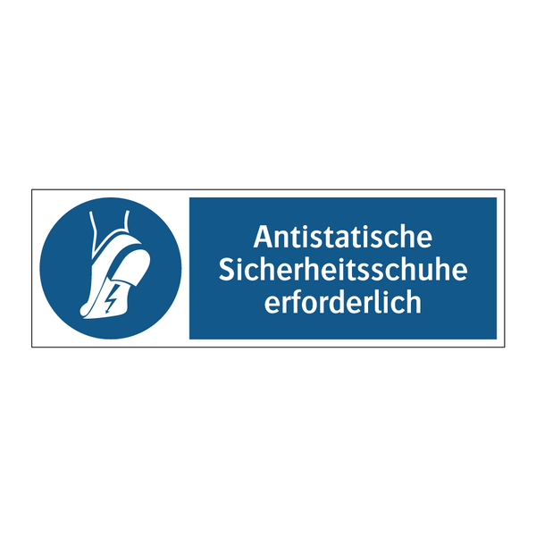 Antistatische Sicherheitsschuhe erforderlich