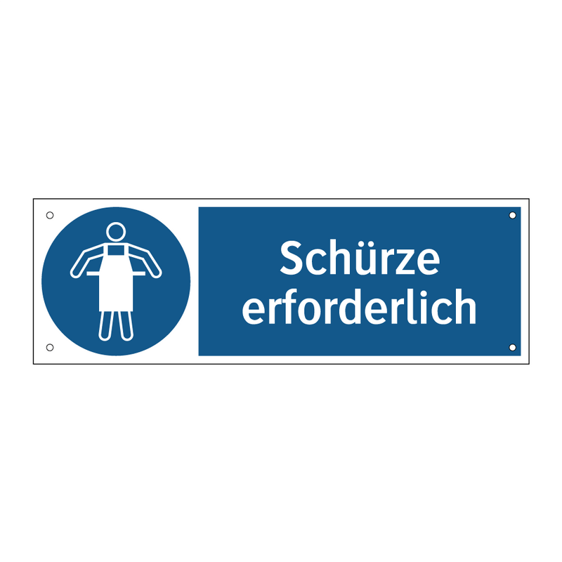 Schürze erforderlich