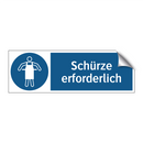 Schürze erforderlich